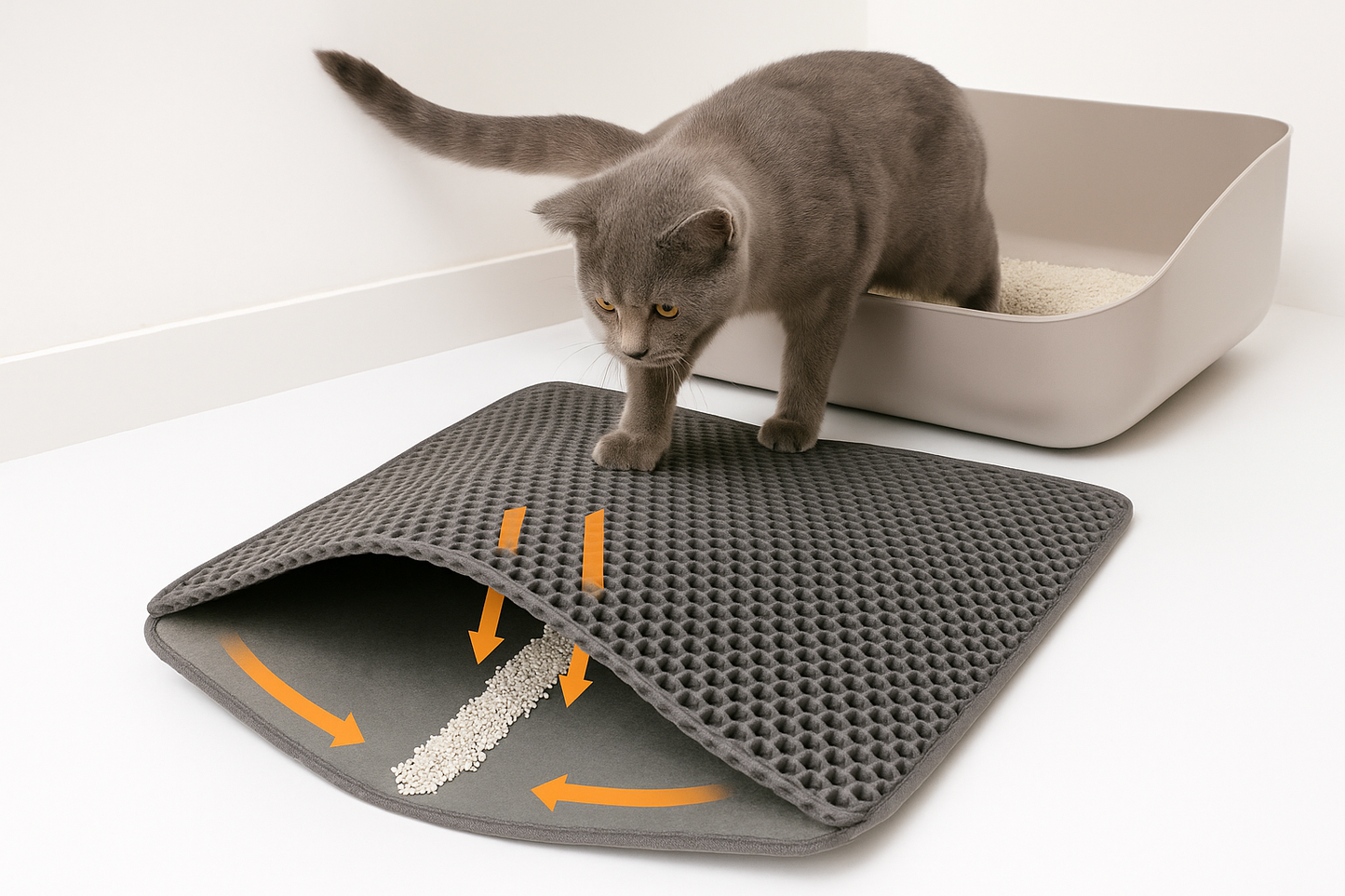 CatLoaf CleanStep Litter Mat™ – Double Layer Waterproof